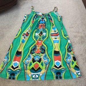 Printed Green Dress